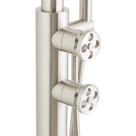 Tinsley Freestanding Outdoor Shower Panel With Hand Shower