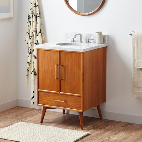 24" Novak Teak Vanity with Undermount Sink - Teak