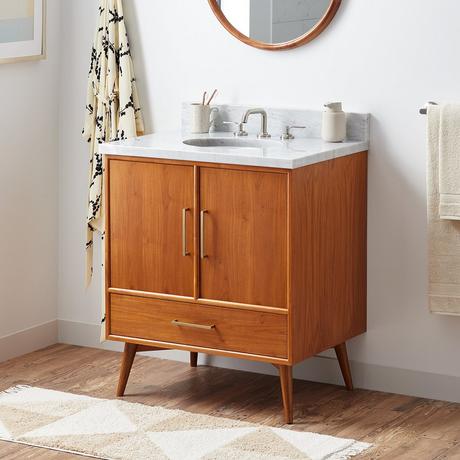 30" Novak Teak Vanity with Undermount Sink - Teak