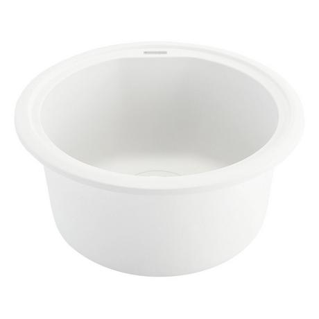 17" Pembrook Round Granite Composite Drop-In Prep Sink - Milk White