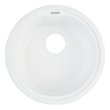 17" Pembrook Round Granite Composite Drop-In Prep Sink - Milk White