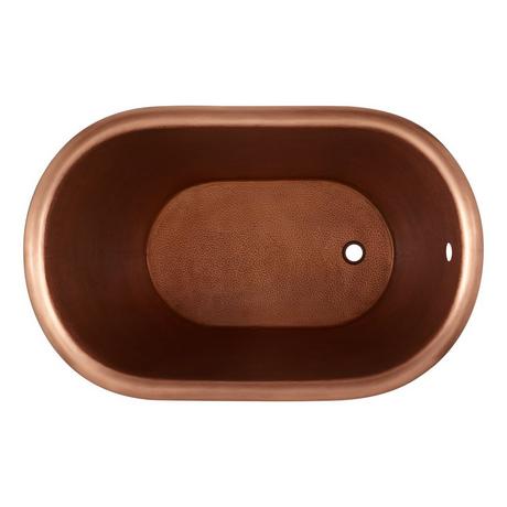 49" Abbey Hammered Copper Slipper Clawfoot Soaking Tub