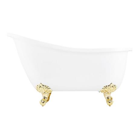 51" Ultra Acrylic Slipper Clawfoot Tub - Roll-Top - Imperial Feet