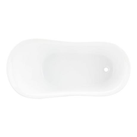 51" Ultra Acrylic Slipper Clawfoot Tub - Roll-Top - Imperial Feet