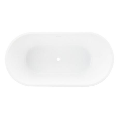 59" Eden Acrylic Freestanding Tub - Overflow