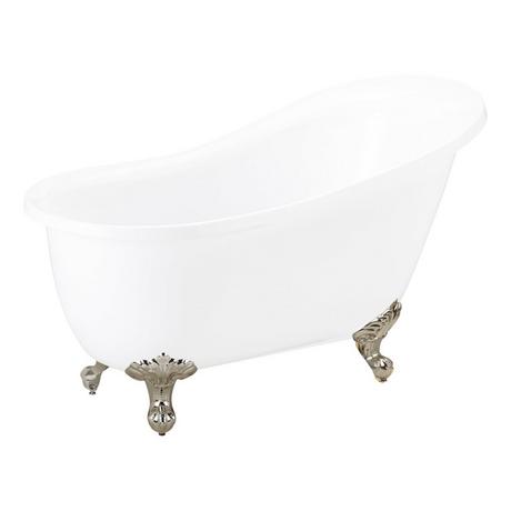 61" Ultra Acrylic Slipper Clawfoot Tub - Roll Top - Imperial feet