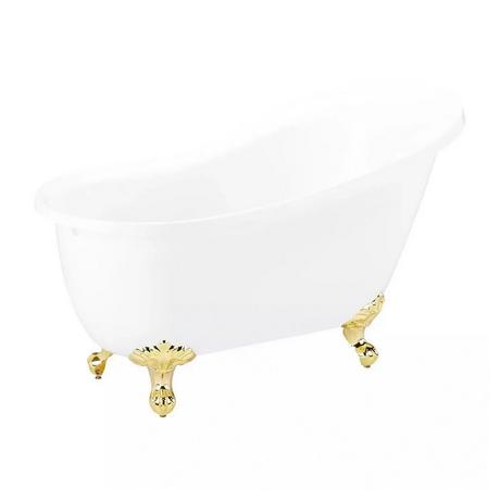 61" Ultra Acrylic Slipper Clawfoot Tub - Roll Top - Imperial feet