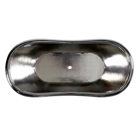 72" Paige Copper Double-Slipper Tub - Nickel Interior
