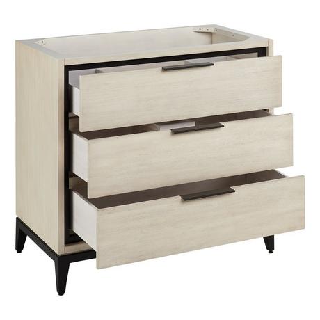 36" Hytes Mahogany Vanity With Rectangular Undermount Sink - Sky Gray