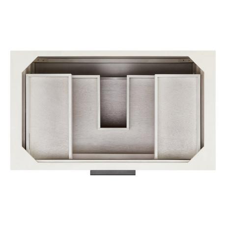 36" Hytes Mahogany Vanity With Rectangular Undermount Sink - Sky Gray