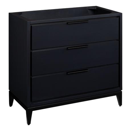 36" Hytes Mahogany Vanity With Rect Undermount Sink - Midnight Navy Blue