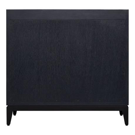 36" Hytes Mahogany Vanity With Rect Undermount Sink - Midnight Navy Blue