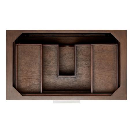 36" Hytes Mahogany Vanity With Rectangular Undermount Sink - Carob Brown