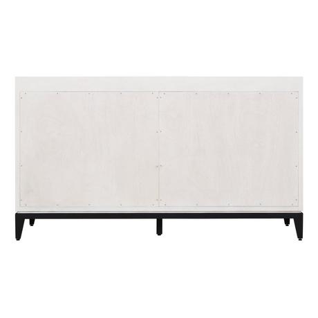 60" Hytes Mahogany Double Vanity With Rectangular Undermount Sinks - Sky Gray