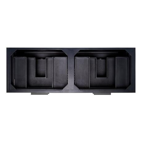 60" Hytes Mahogany Double Vanity With Undermount Sinks - Midnight Navy Blue