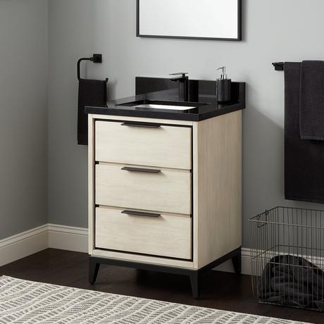 24" Hytes Mahogany Vanity With Rectangular Undermount Sink - Sky Gray