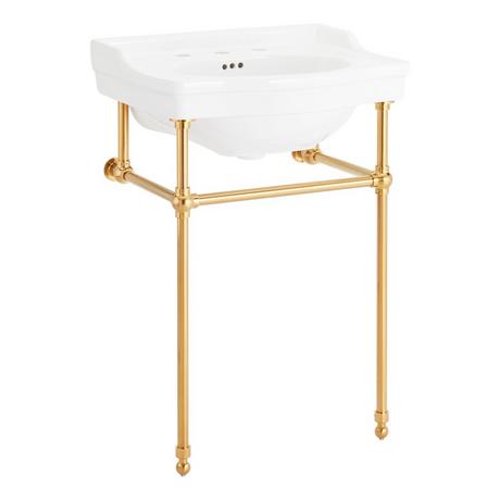 24" Cierra Console Sink with Brass Stand