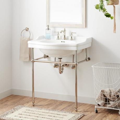 30" Cierra Console Sink with Brass Stand
