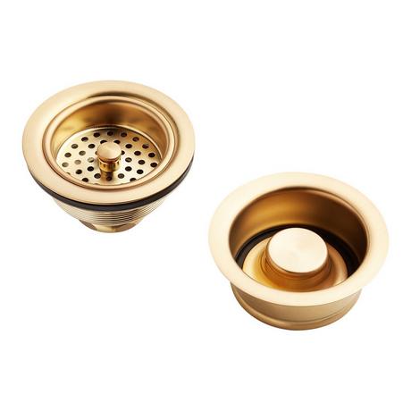 Kitchen Sink Drain Set - Basket Strainer & Disposer Flange and Stopper