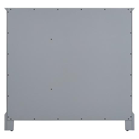 36" Quen Vanity With Left Offset Rectangular Undermount Sink - Gray