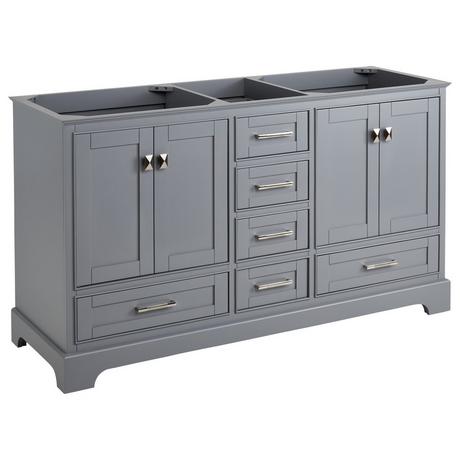 60" Quen Double Vanity With Undermount Sinks - Gray