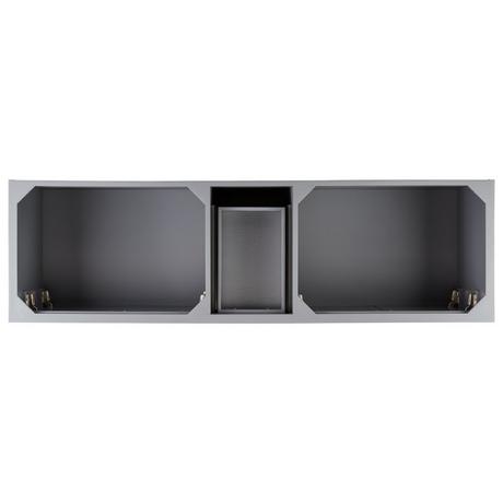 72" Quen Double Vanity With Undermount Sinks - Gray