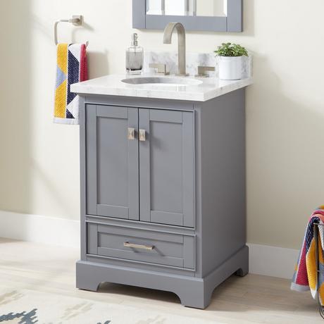 24" Quen Vanity With Undermount Sink - Gray