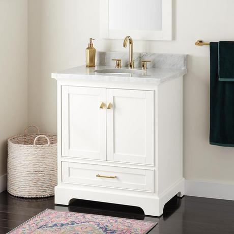 30" Quen Vanity With Undermount Sink - Soft White