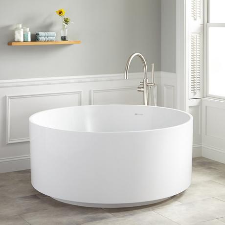 55" Dempsey Round Acrylic Freestanding Tub