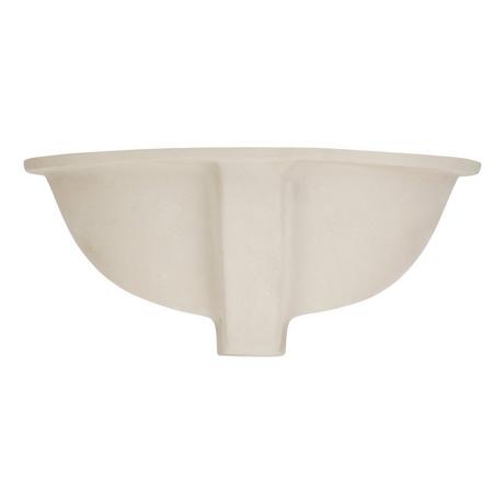 18" Oval Porcelain Undermount Bathroom Sink - White