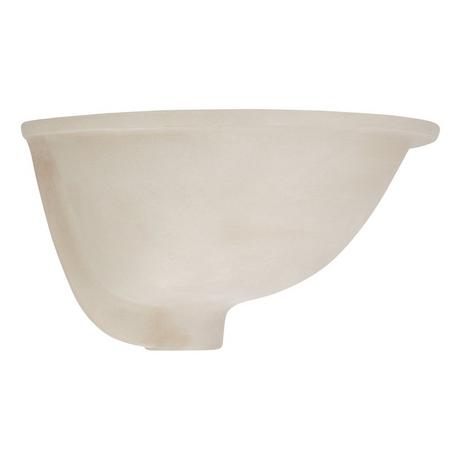 18" Oval Porcelain Undermount Bathroom Sink - White