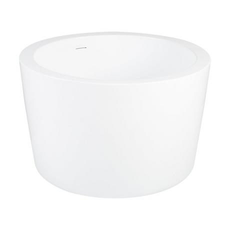 41" Siglo Round Japanese Soaking Tub with Trim