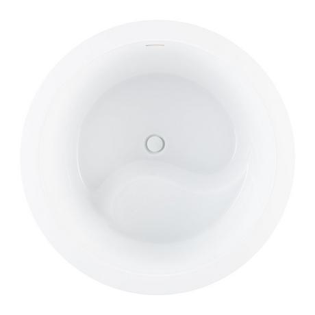 41" Siglo Round Japanese Soaking Tub with Trim