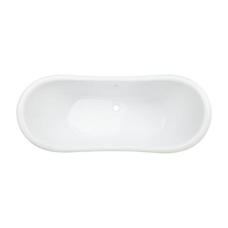 63" Rosalind Acrylic Tub - Imperial Feet - Roll Top