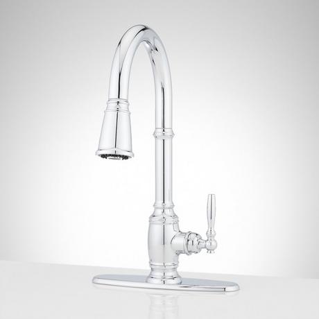 Finnian Pull-Down Kitchen Faucet with Deck Plate