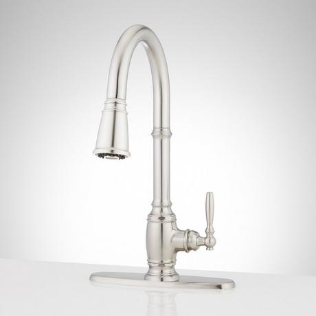 Finnian Pull-Down Kitchen Faucet with Deck Plate