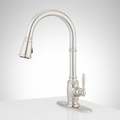 Finnian Pull-Down Kitchen Faucet with Deck Plate