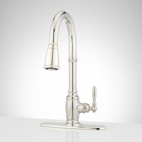 Finnian Pull-Down Kitchen Faucet with Deck Plate