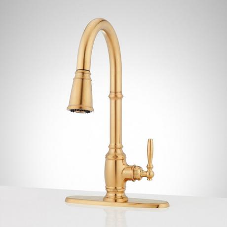 Finnian Pull-Down Kitchen Faucet with Deck Plate