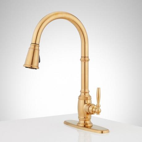 Finnian Pull-Down Kitchen Faucet with Deck Plate