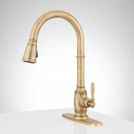 Finnian Pull-Down Kitchen Faucet with Deck Plate