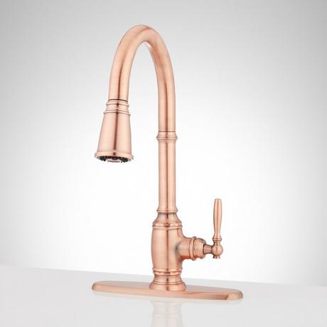Finnian Pull-Down Kitchen Faucet with Deck Plate