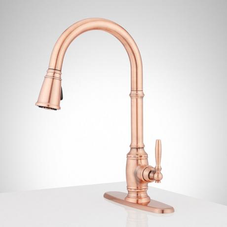 Finnian Pull-Down Kitchen Faucet with Deck Plate