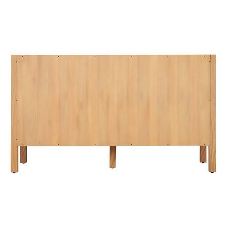 60" Ayanna Mindi Double Vanity with Rectangular Undermount Sinks - Natural Mindi