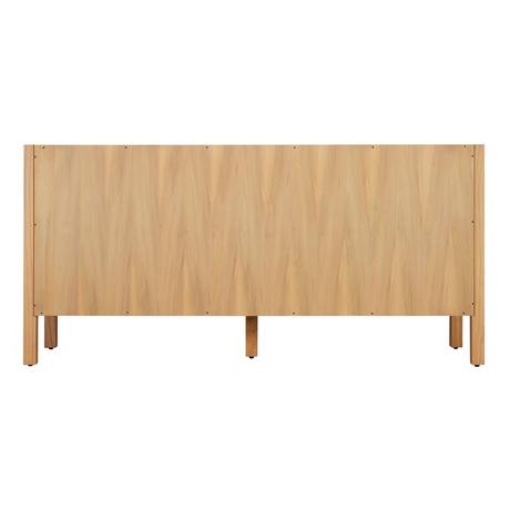 72" Ayanna Mindi Double Vanity with Rectangular Undermount Sinks - Natural Mindi