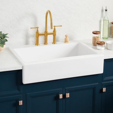 34" Galion Fireclay Retrofit Farmhouse Sink - White