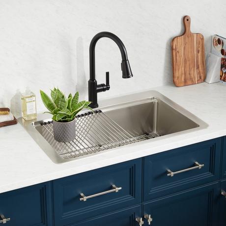 33" Melbrook Stainless Steel Workstation Drop-in Kitchen Sink