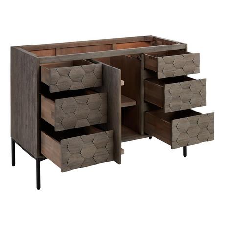 48" Devora Console Vanity with Rectangular Undermount Sink - Port Gray