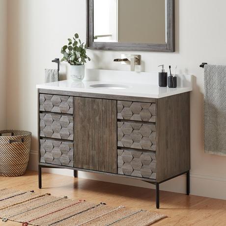 48" Devora Console Vanity with Undermount Sink - Port Gray
