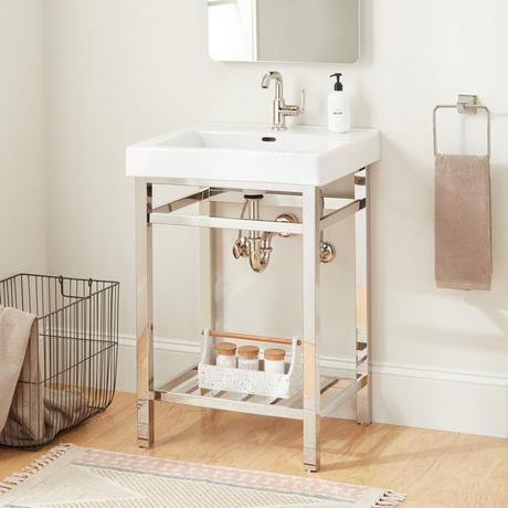 24" Halyard Console Sink With Modern Top